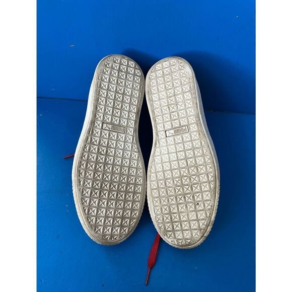 Puma Suede Platform Orange Leather Womens Lace Up Trainers 362223 03 - Picture 6 of 6